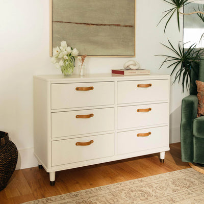 Tanner 6 Drawer Dresser in Warm White