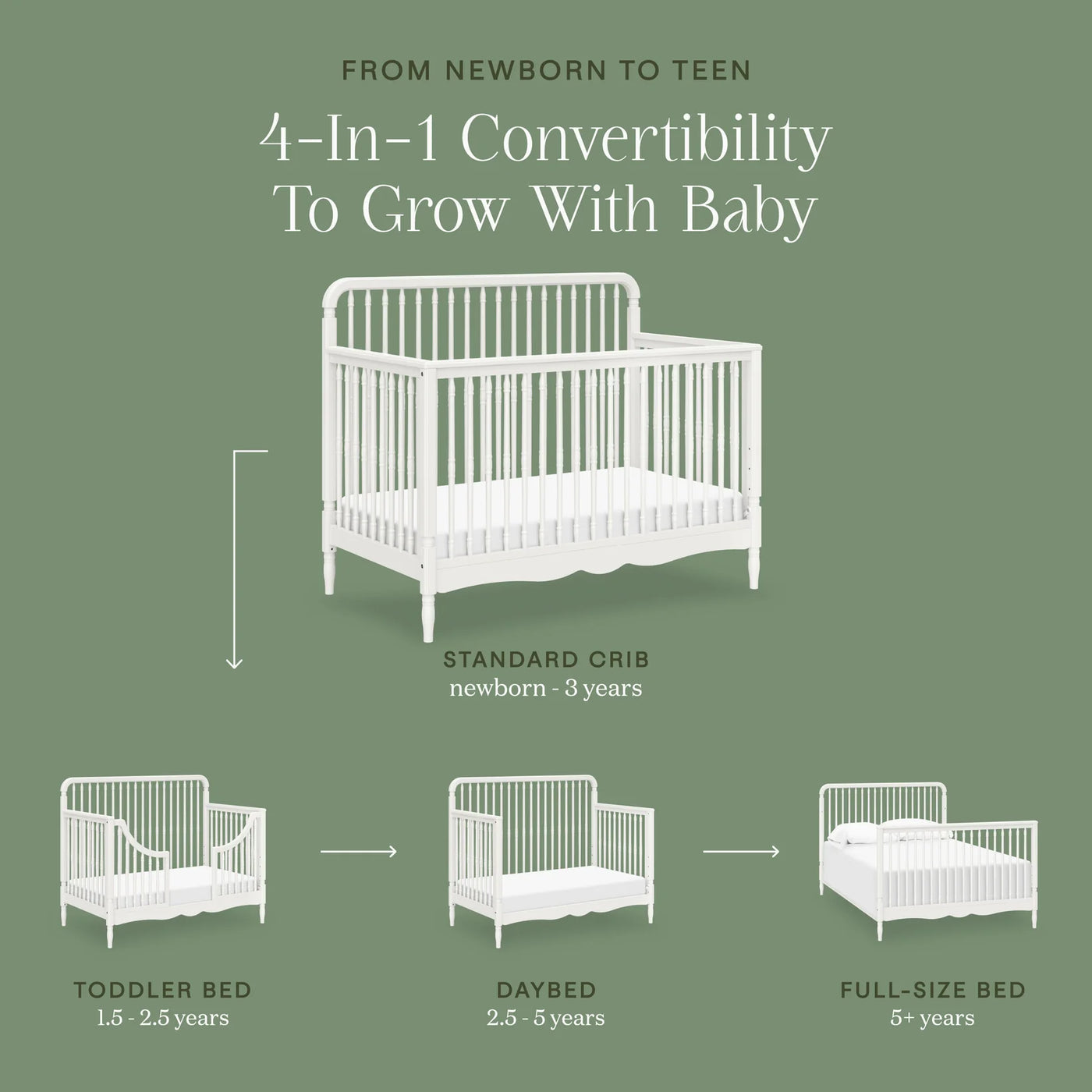 Namesake Liberty 4 in 1 Convertible Spindle Crib