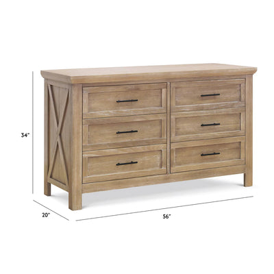 Monogram Emory Farmhouse 6 Drawer Dresser