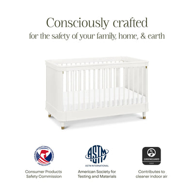 Tanner 3 in 1 Convertible Crib in Warm White