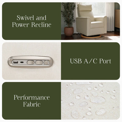 Monogram Willa Plus Power Glider Recliner w/ Power Headrest