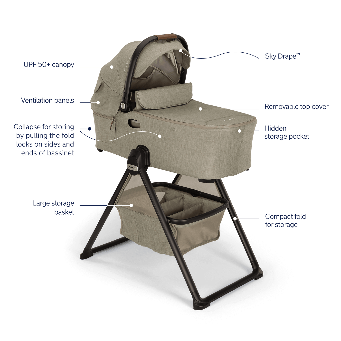 Nuna DEMI next bassinet + stand