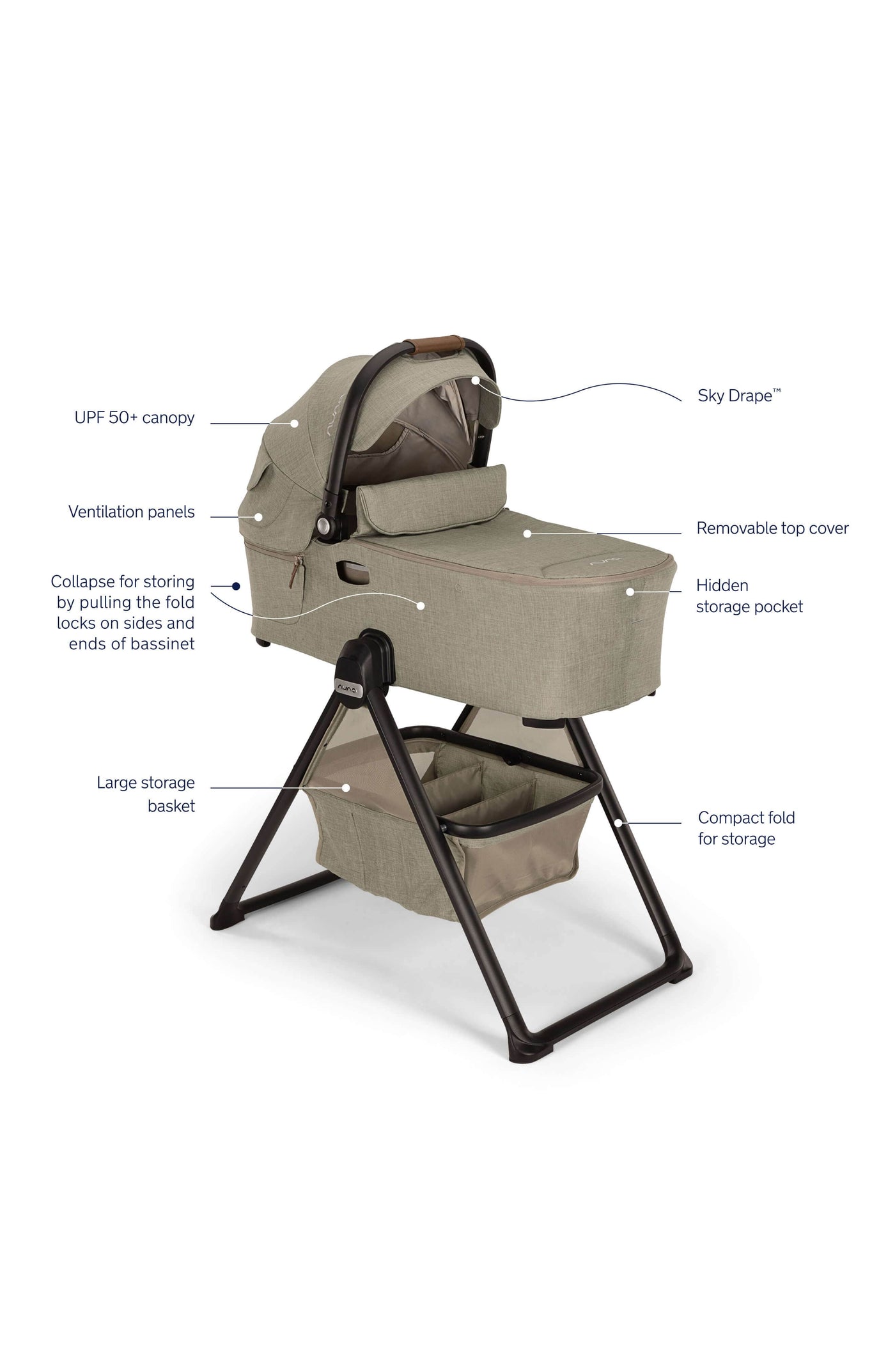 Nuna DEMI next bassinet + stand