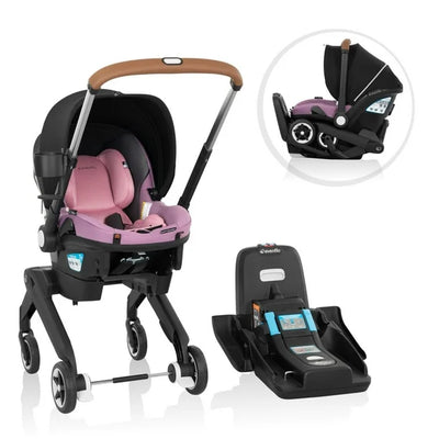 Evenflo Shyft DualRide Infant Car Seat Stroller Combo with Carryall Storage & Extended Canopy