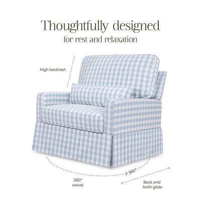 Crawford Chair and a Half Pillowback Swivel Glider