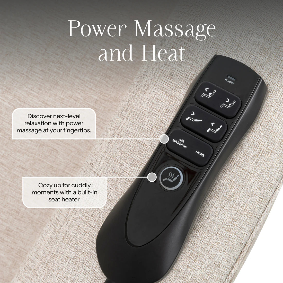 Monogram Willa Deluxe Power Glider Recliner w/Heat&Massage i