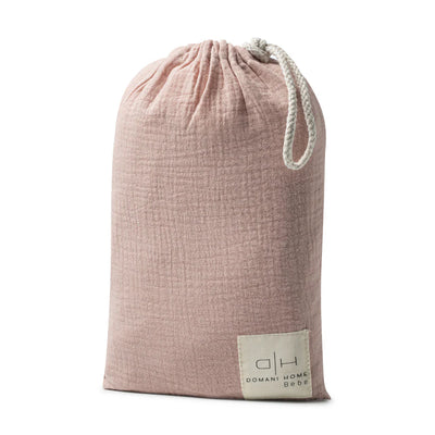 Domani Home Gauze 3 Piece Crib Set in Pouch in Pink