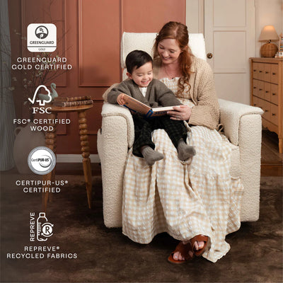 Monogram Willa Deluxe Power Glider Recliner w/Heat&Massage i