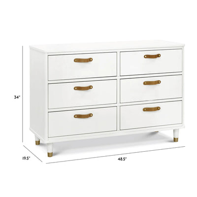 Tanner 6 Drawer Dresser in Warm White