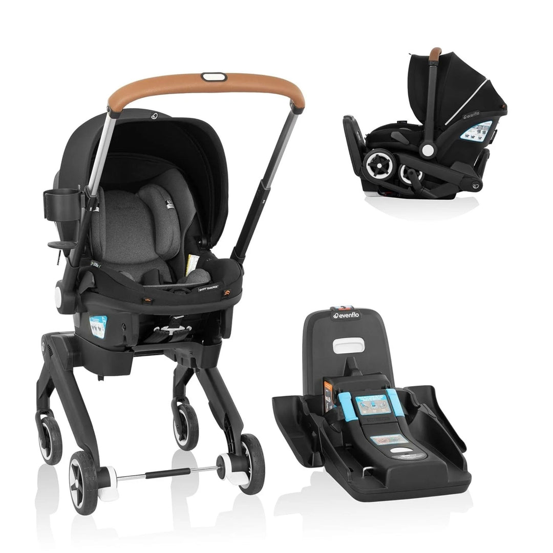 stokke's lakewood one stop Evenflo Gold Shyft DualRide with Carryall Storage Infant Car Seat and Stroller Combo