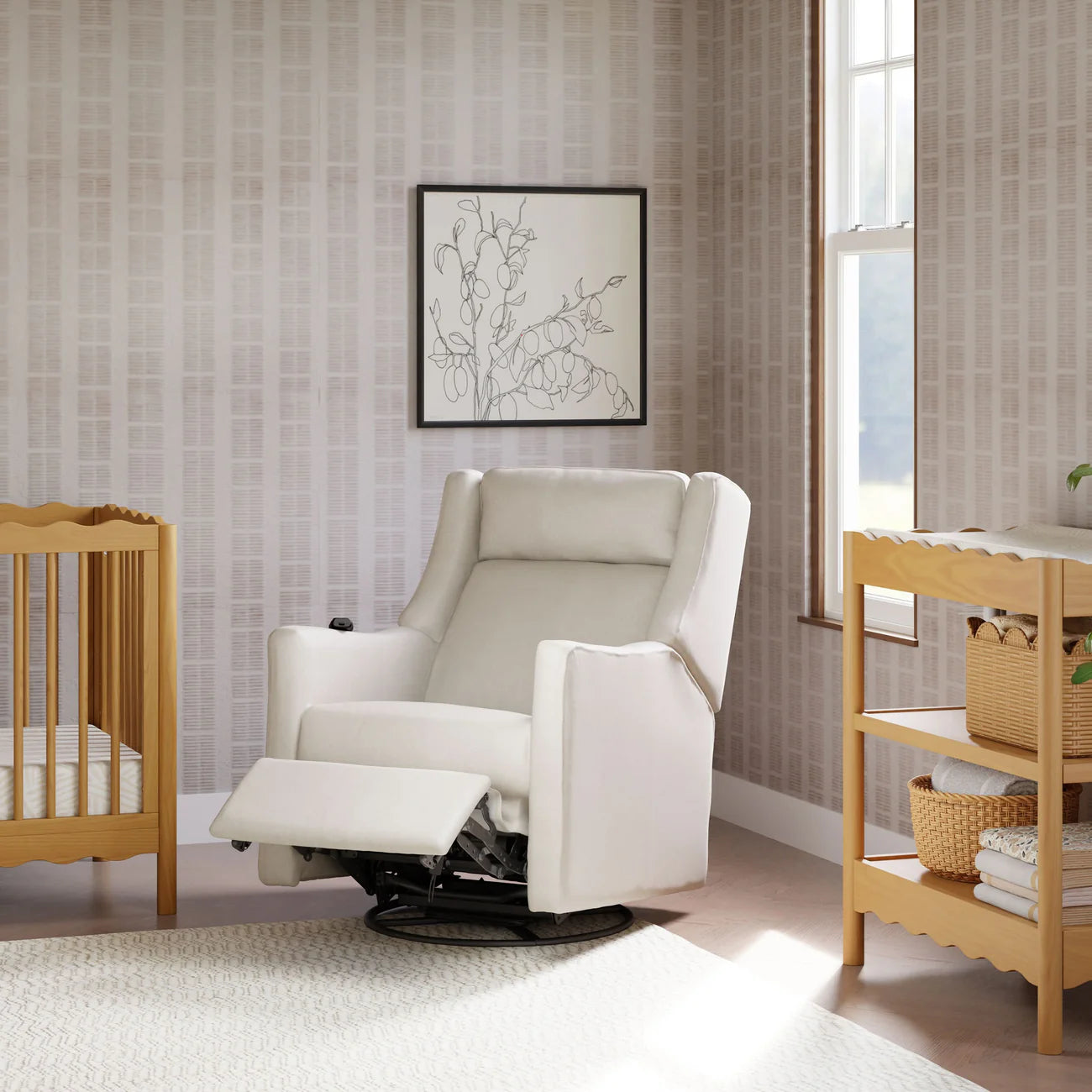 Babyletto Kiwi Deluxe Power Glider Recliner w/ Heat & Massage