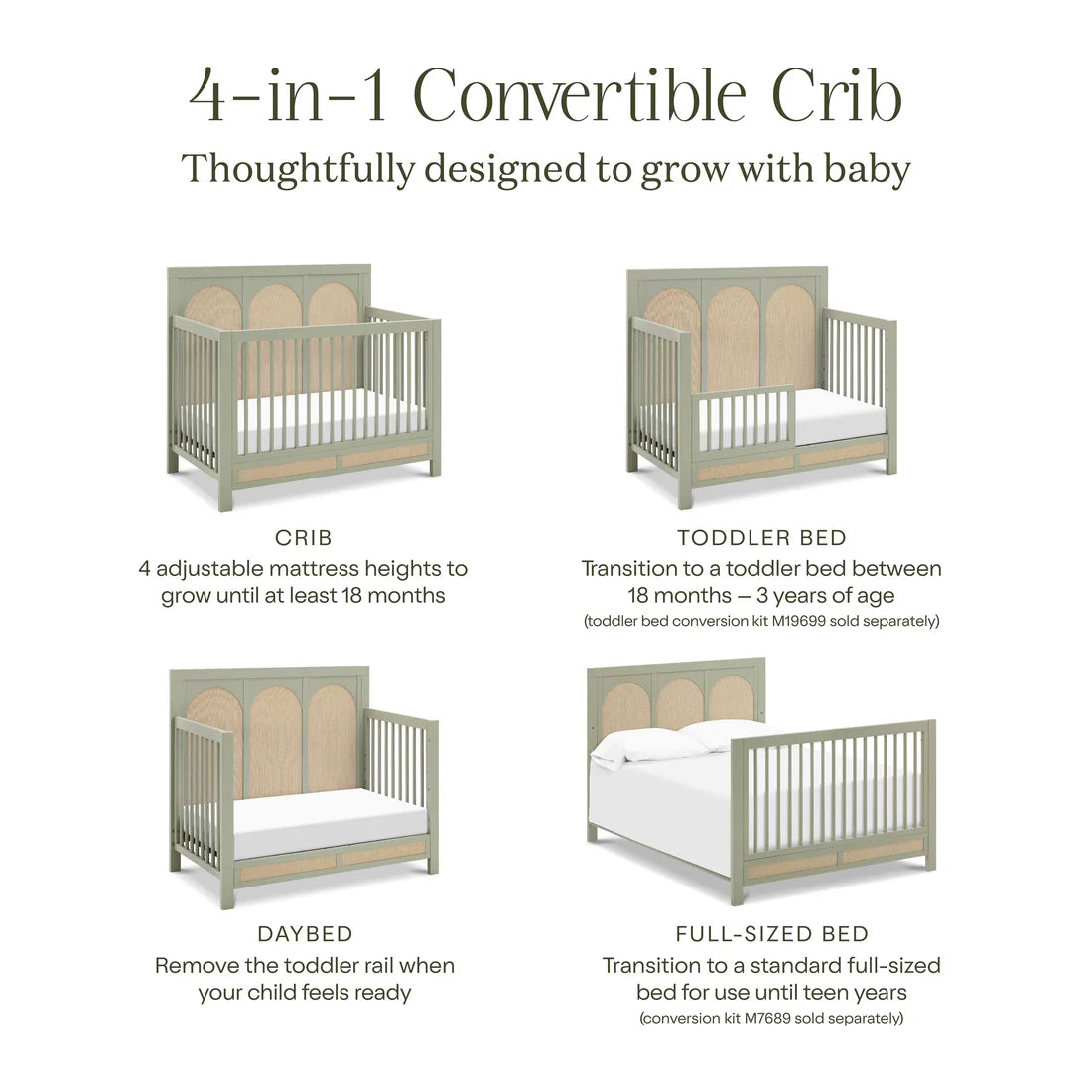 Namesake Eloise 4 in 1 Convertible Crib