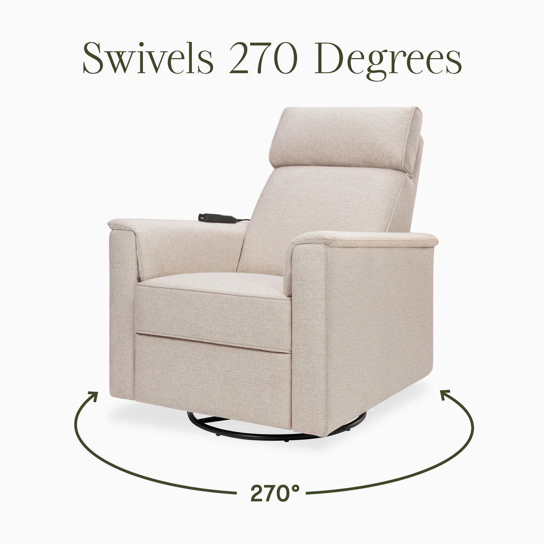 Monogram Willa Deluxe Power Glider Recliner w/Heat&Massage i