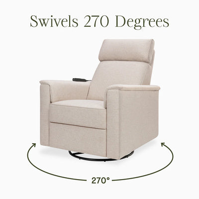 Monogram Willa Deluxe Power Glider Recliner w/Heat&Massage i
