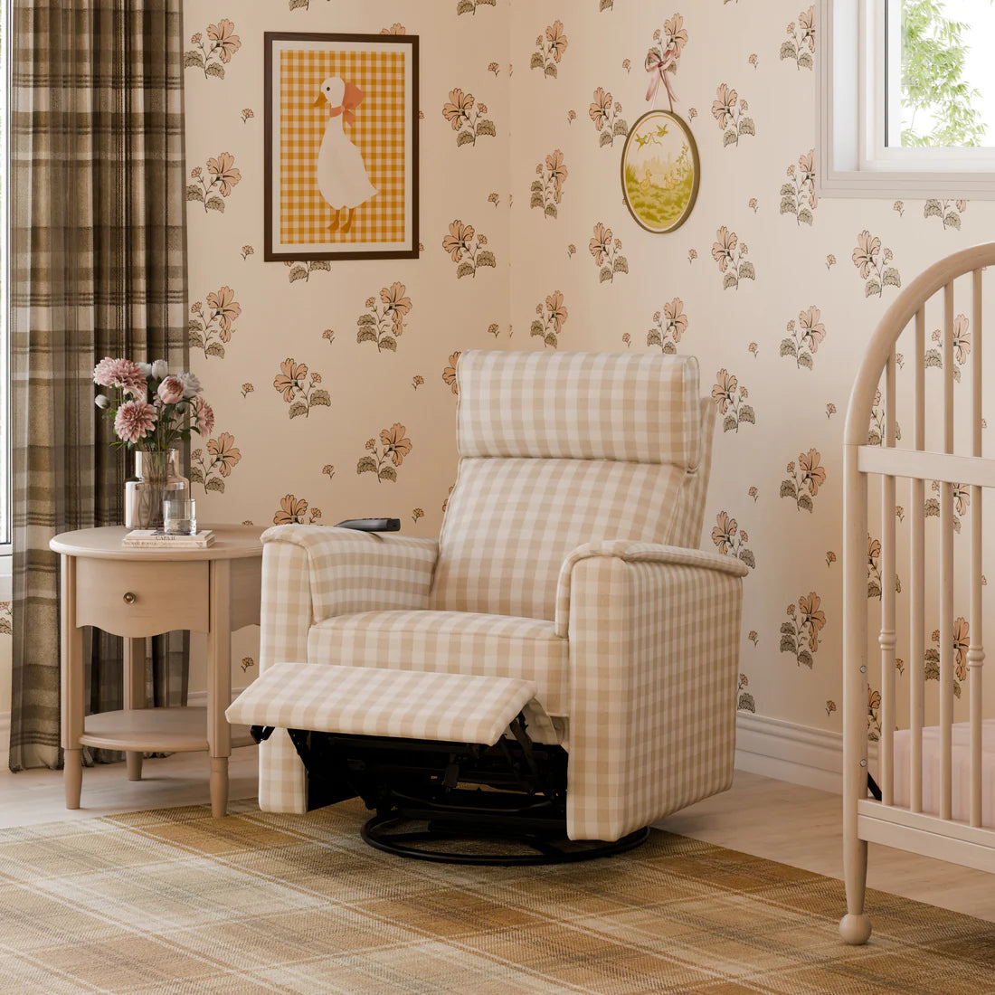 Monogram Willa Deluxe Power Glider Recliner w/Heat&Massage i