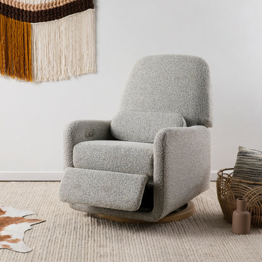 Arc Electronic Recliner and Swivel Glider in Boucle