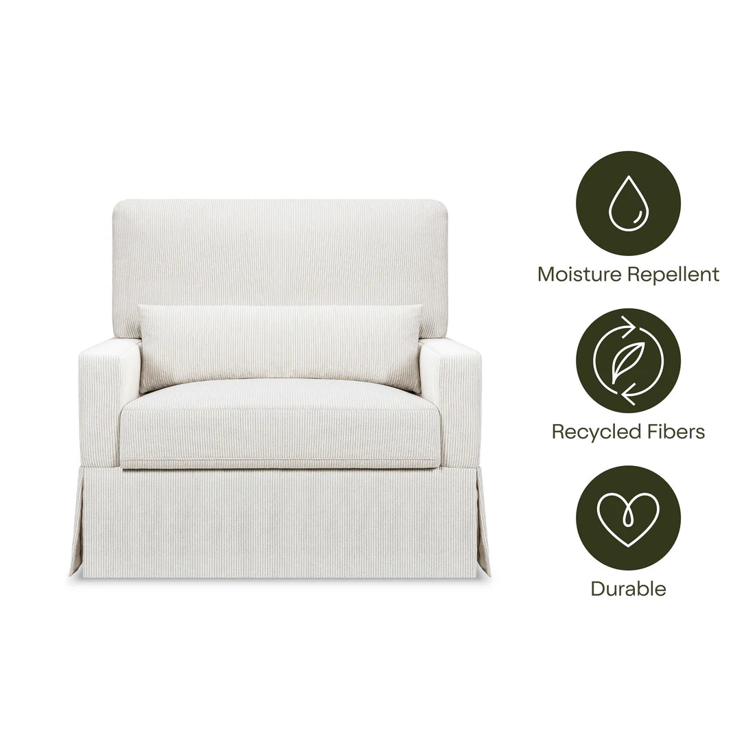 Crawford Chair and a Half Pillowback Swivel Glider