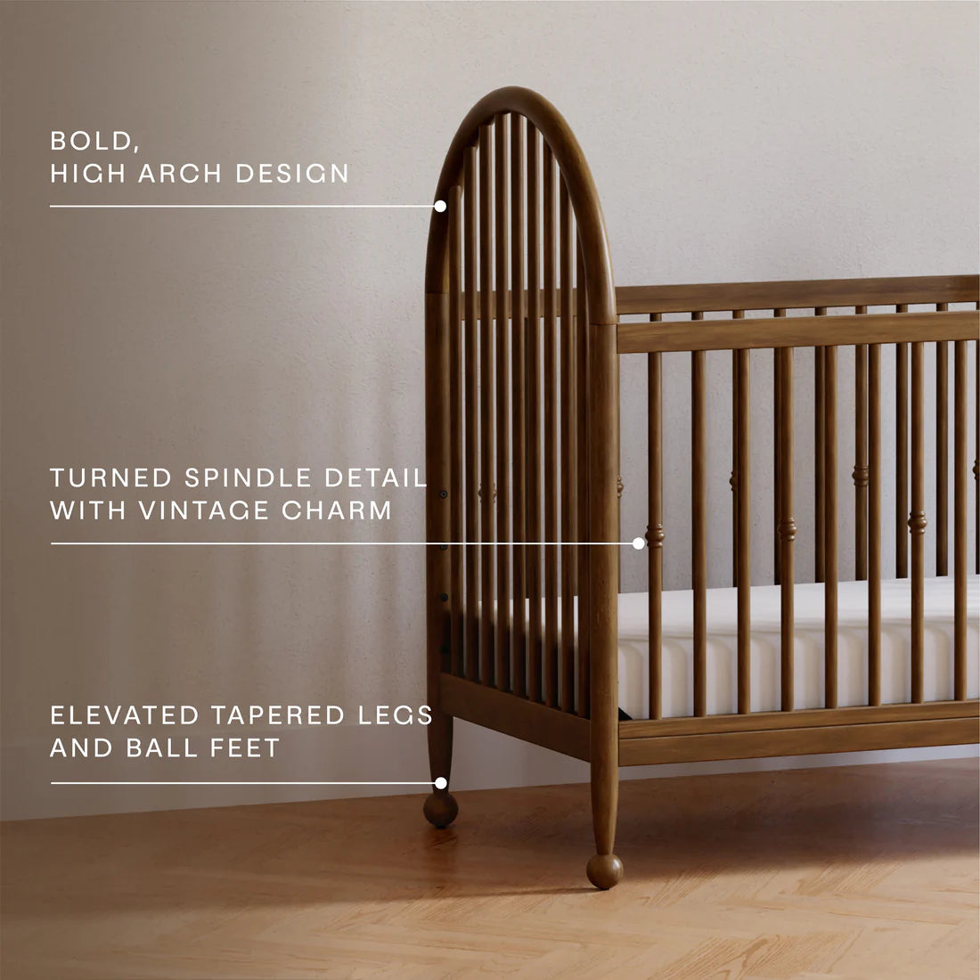 Namesake Alouette 3 in 1 Convertible Spindle Crib