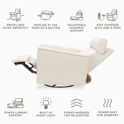 Monogram Willa Deluxe Power Glider Recliner w/Heat&Massage i