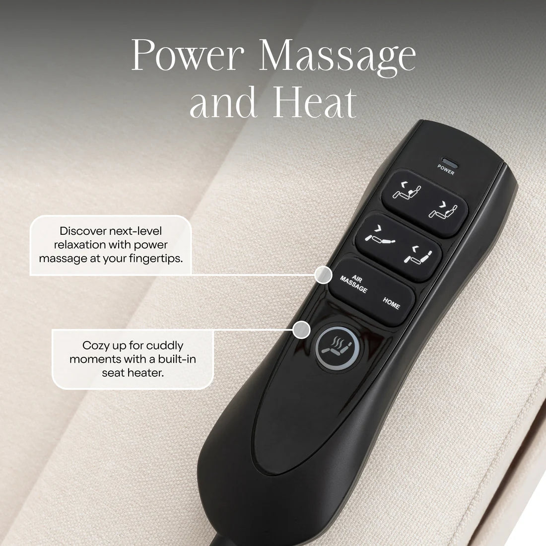 Monogram Willa Deluxe Power Glider Recliner w/Heat&Massage i