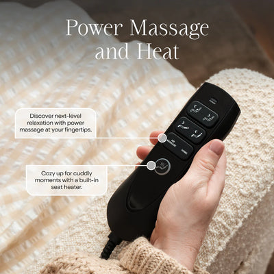 Monogram Willa Deluxe Power Glider Recliner w/Heat&Massage i