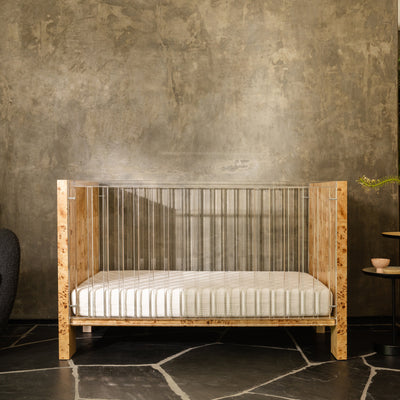 Babyletto Altair Crib Acrylic with Burl Wood