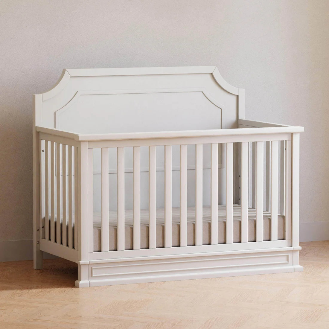 Emma Regency 4 in 1 Convertible Crib in Warm White