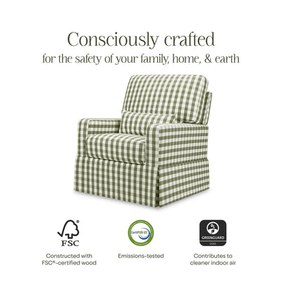 Crawford Pillowback Comfort Swivel Glider