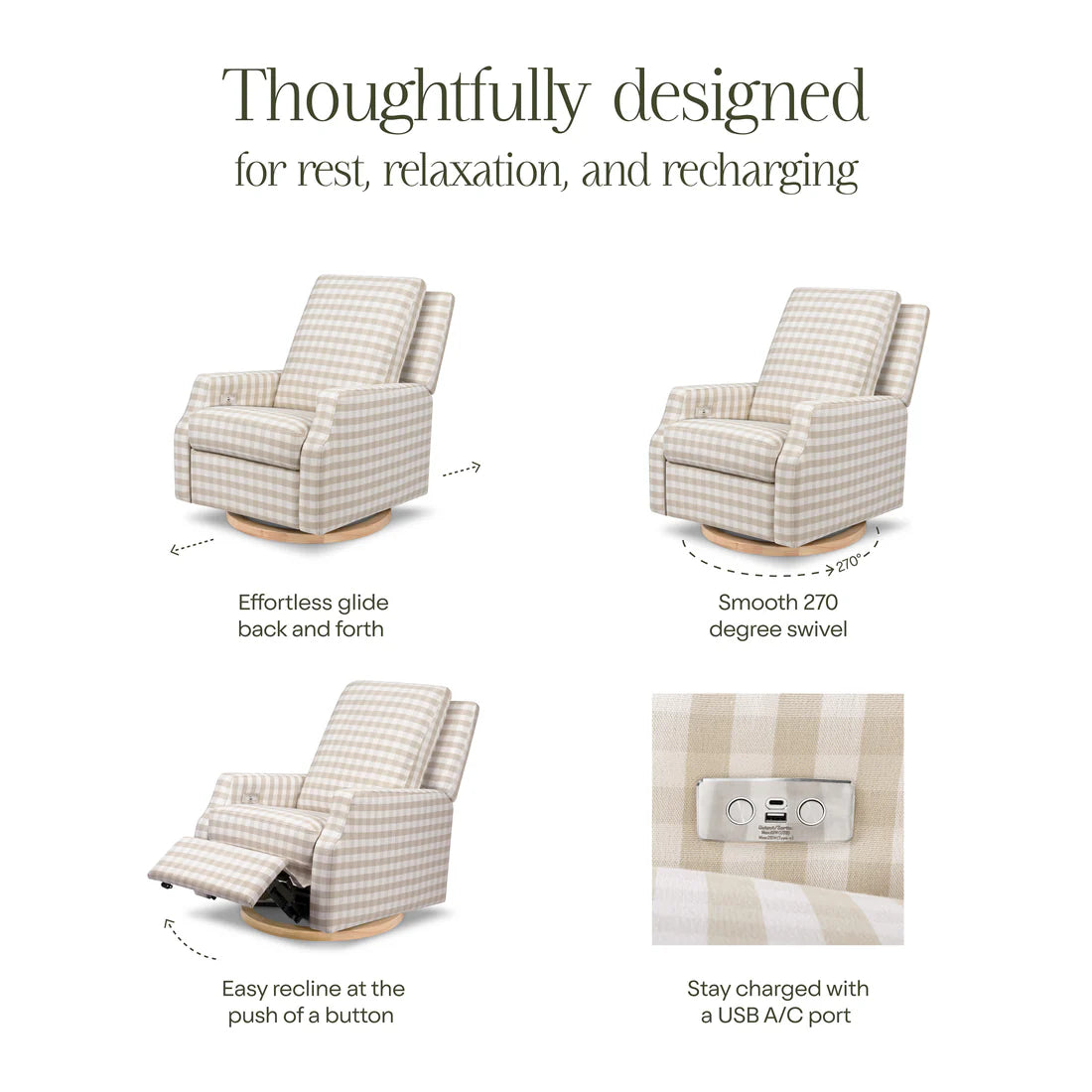 Crewe Electronic Swivel Glider Recliner