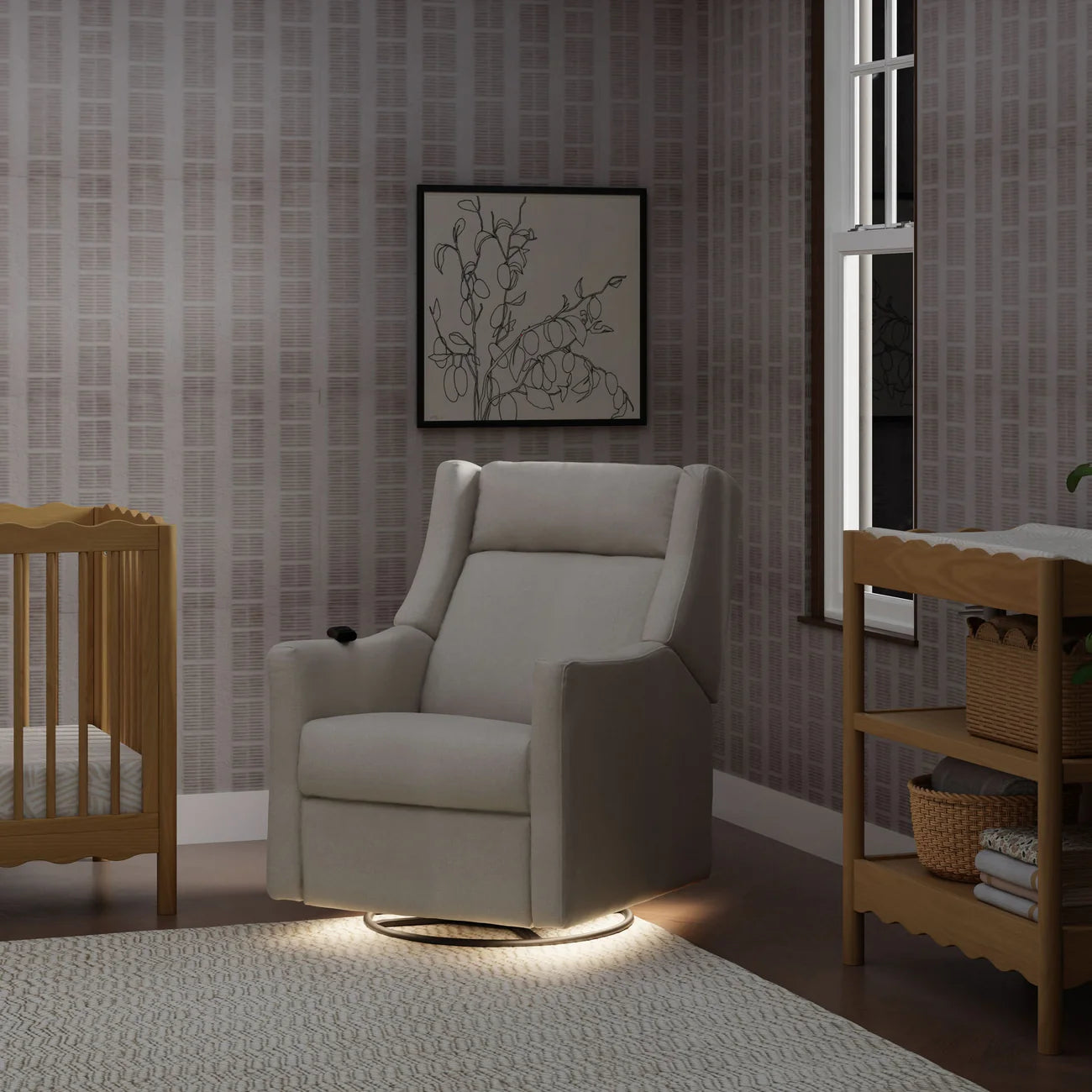 Babyletto Kiwi Deluxe Power Glider Recliner w/ Heat & Massage