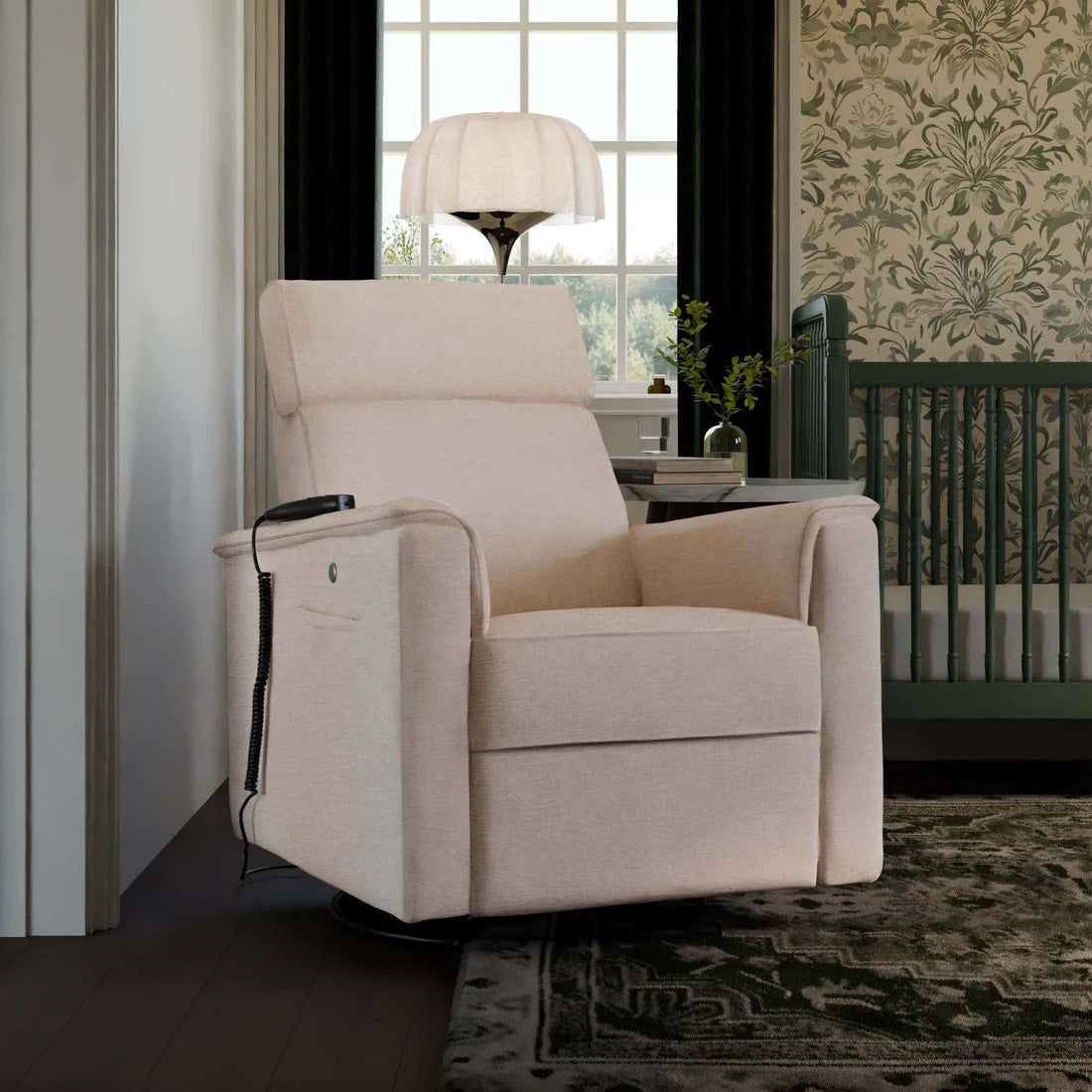 Monogram Willa Deluxe Power Glider Recliner w/Heat&Massage i