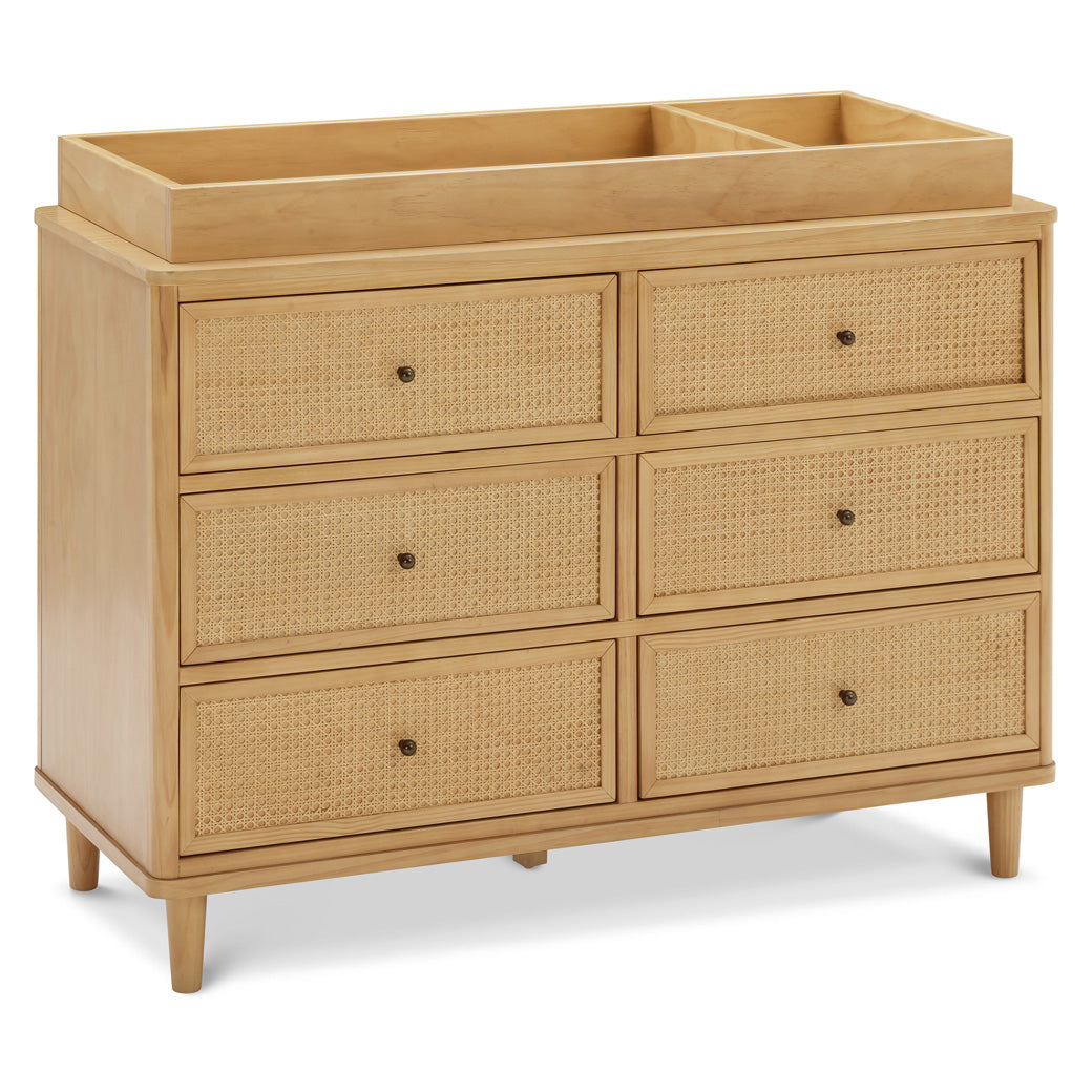 Namesake Marin with Cane 6 Drawer Dresser Honey/Honey Cane