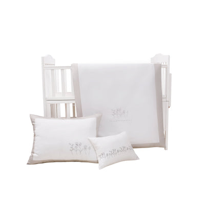 Mini Manilla Hotel Collection Baby Linen Set White/Grey