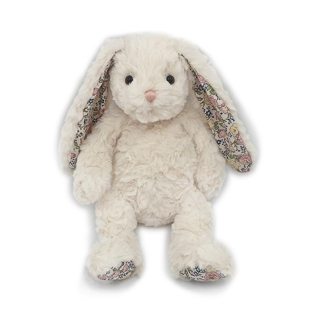 Mon Ami 'Faith' Cream Floral Bunny Plush Toy