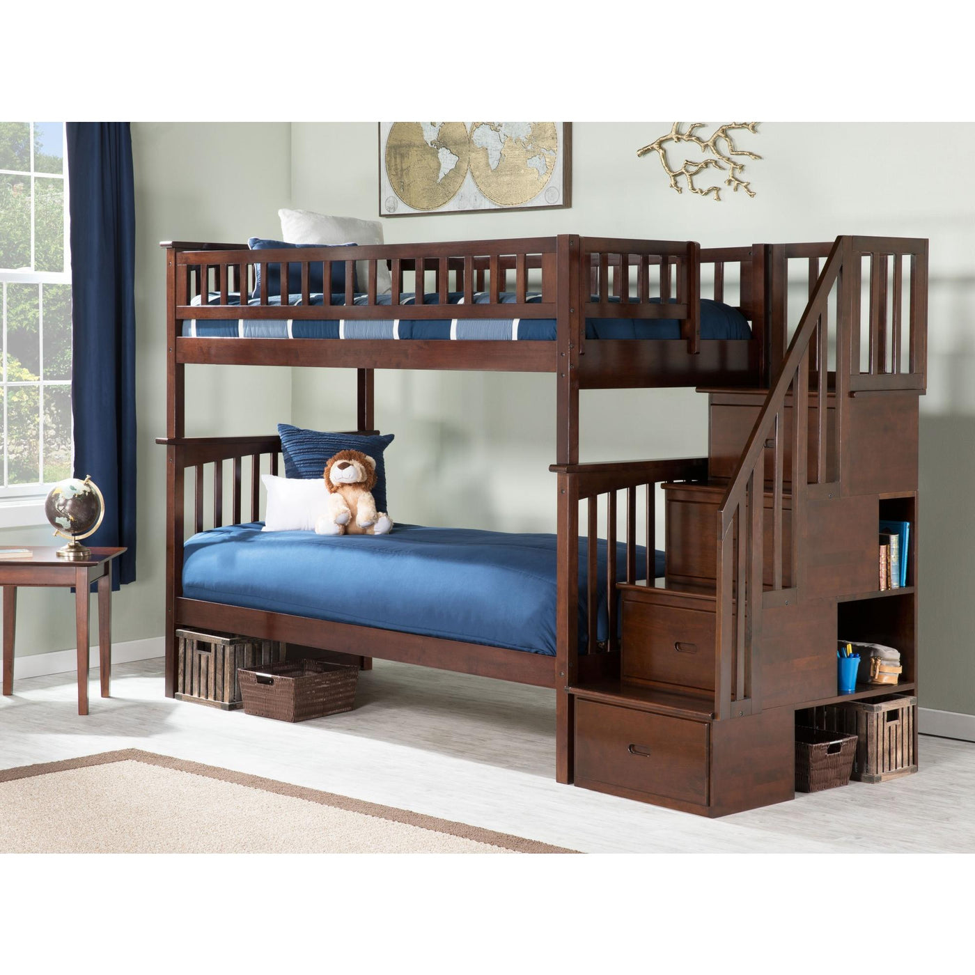 Atlantic Furniture Columbia Staircase Bunk Bed