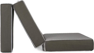 Milliard 6 Inch Memory Foam Tri Folding Mattress with Ultra Soft Removable Cover and NonSlip Bottom 75"x31"