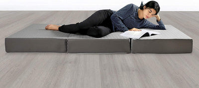 Milliard 6 Inch Memory Foam Tri Folding Mattress with Ultra Soft Removable Cover and NonSlip Bottom 75"x31"