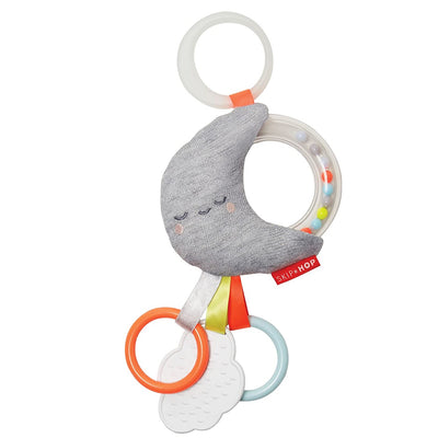 Silver Lining Cloud Rattle Moon Stroller & Car Seat Baby Toy