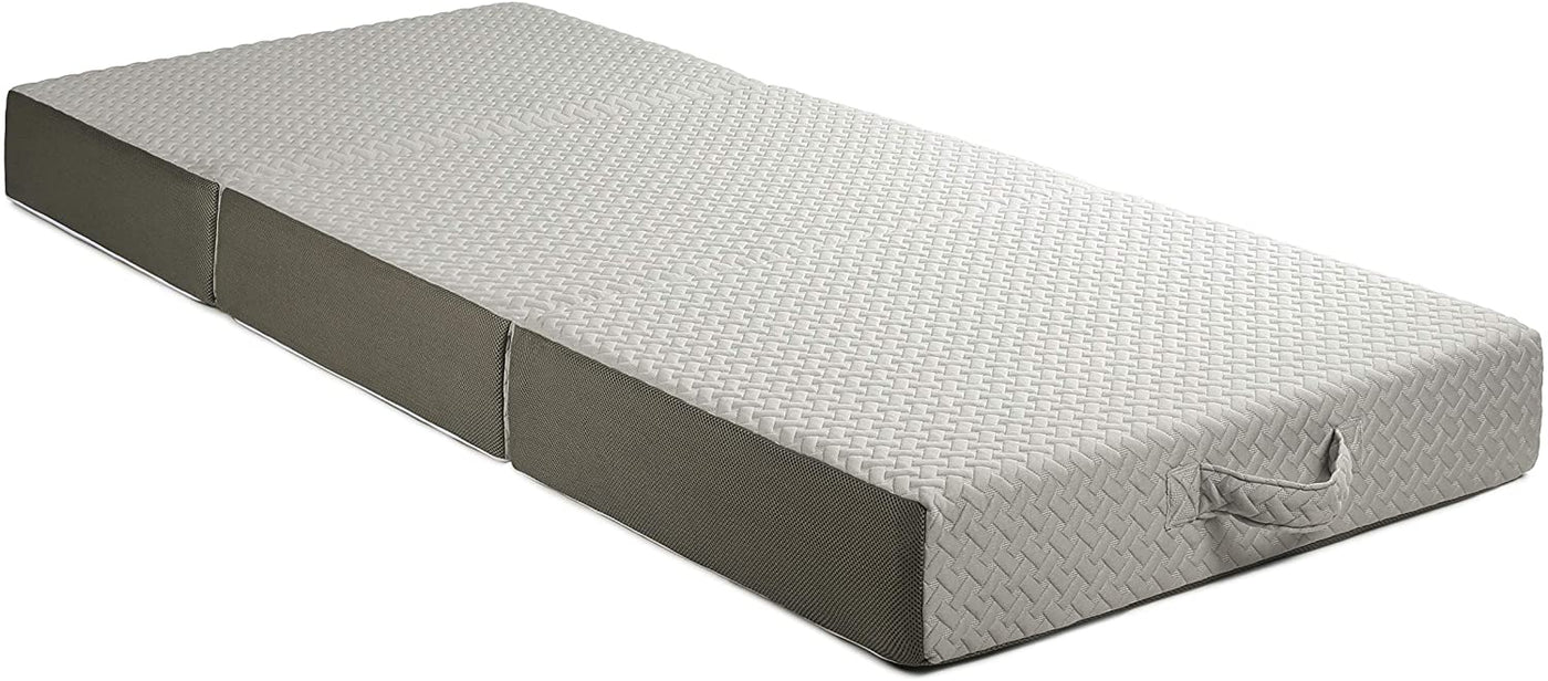 Milliard 6 Inch Memory Foam Tri Folding Mattress with Ultra Soft Removable Cover and NonSlip Bottom 75"x31"