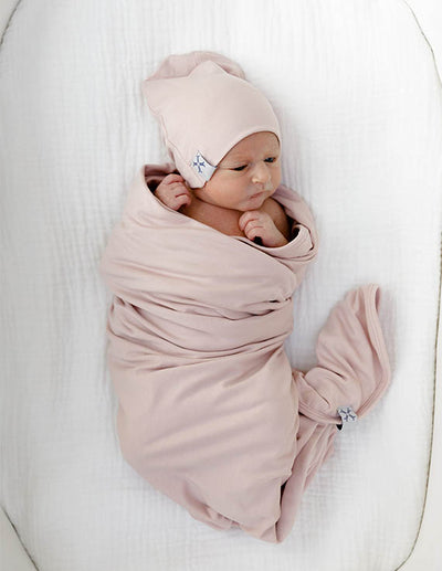 Jacqueline & Jac Blush Beanie & Blanket Set