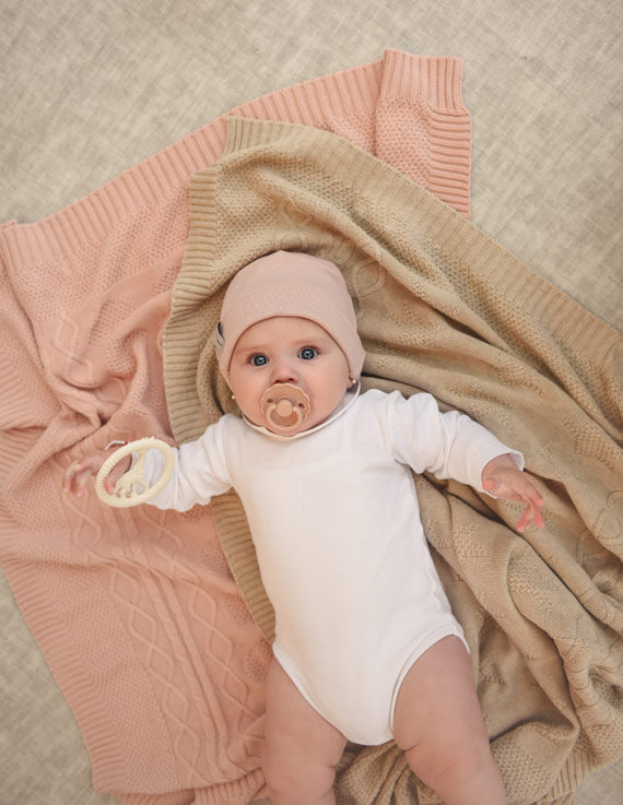 Blush Winter Knit Beanie