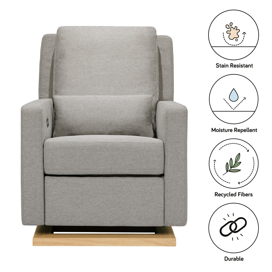 Babyletto Sigi Glider & Recliner  In Eco-Performance Fabric With USB Port