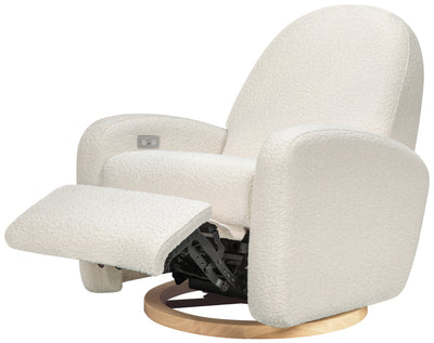 Babyletto Nami Electronic Recliner and Swivel Glider in Boucle Fabric with USB Port