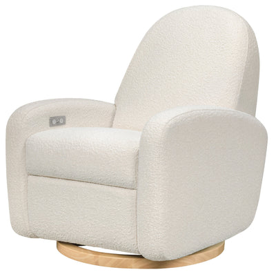 Babyletto Nami Electronic Recliner and Swivel Glider in Boucle Fabric with USB Port