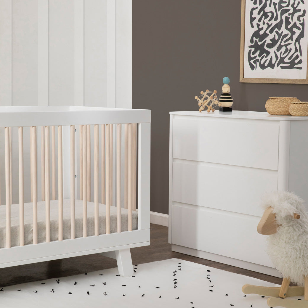 Hudson 3-in-1 Convertible Crib + Toddler Rail