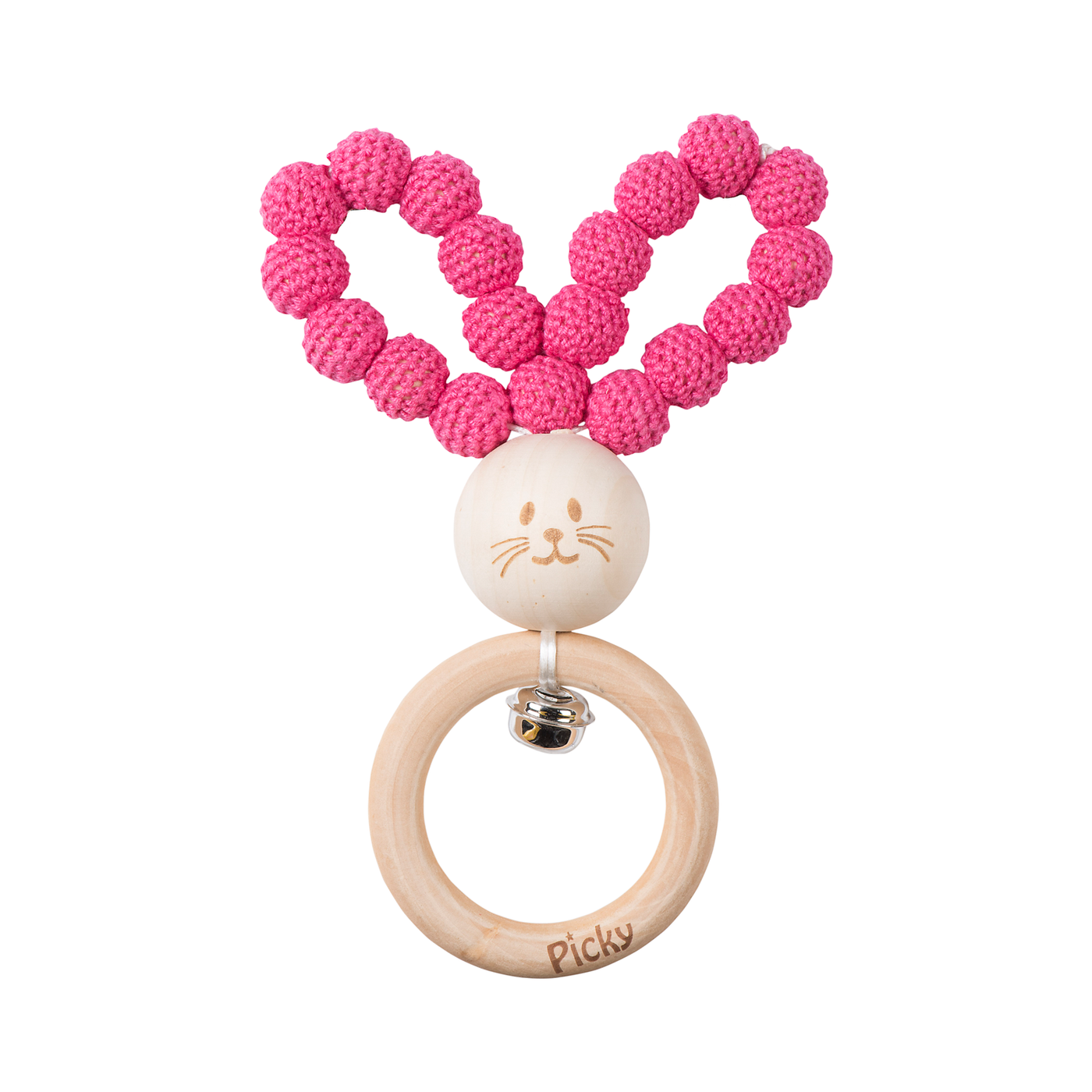 Picky Crochet Bunny Teether Pink