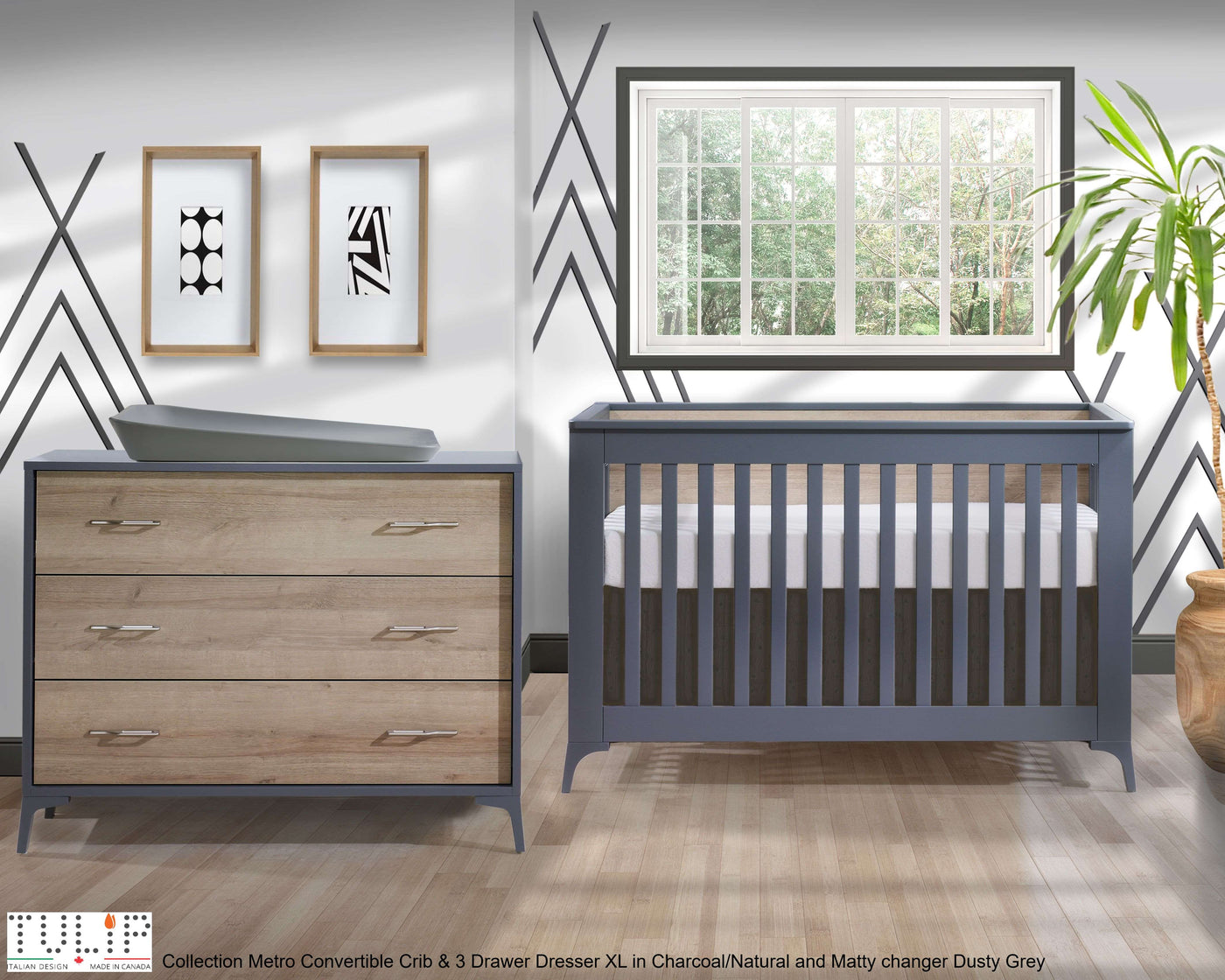 Tulip Metro Crib and Dresser Combo