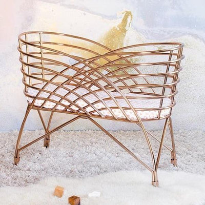 Nursery Works Aura Metal Bassinet Rose Gold