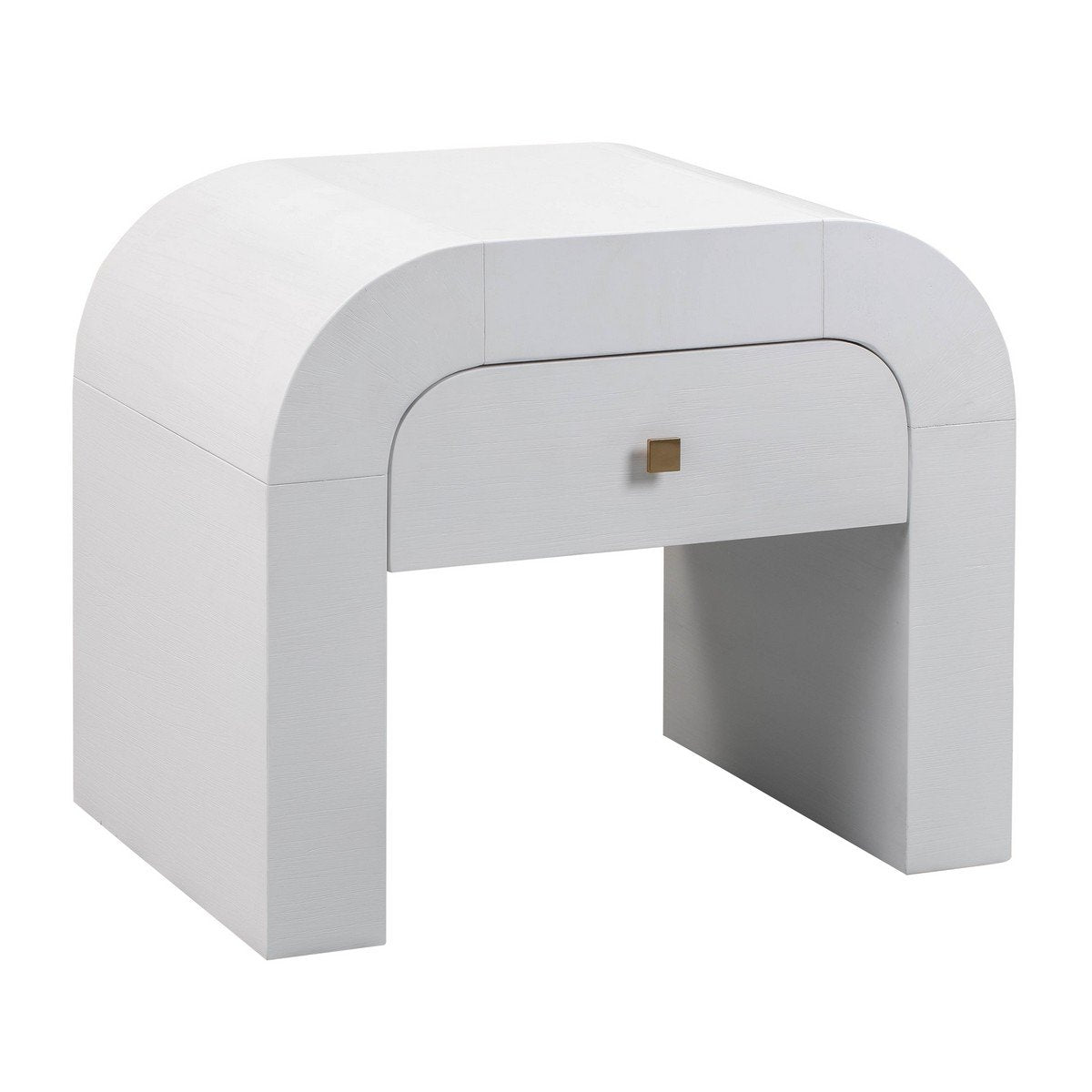 TOV Furniture Modern Hump White Nightstand TOVB44074