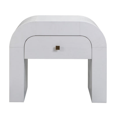 TOV Furniture Modern Hump White Nightstand TOVB44074